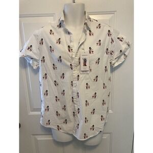 Denim & Flower NWT Mens Shirt Medium‎ Ricky Singh USA Flag 4th Of July Button Up